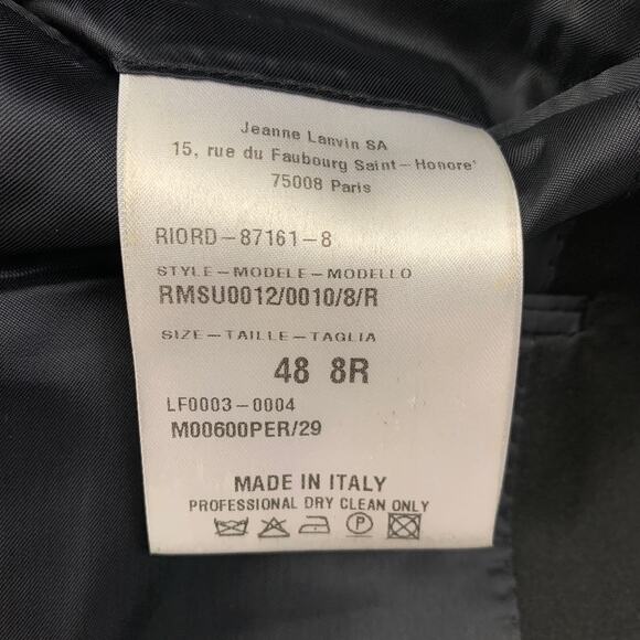 LANVIN Size 38 Black Wool Mohair Shawl Collar Sport Coat - Picture 5 of 10